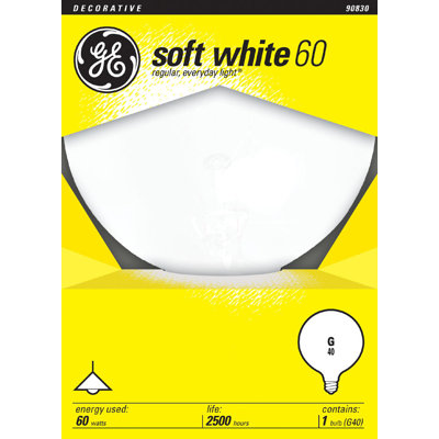 Vanity Globe Light Bulb Wattage: 60