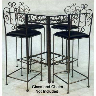 French Counter Height Pub Table Base Finish: Stone