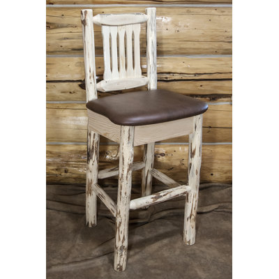 Montana 30 inch Bar Stool Upholstery: Saddle