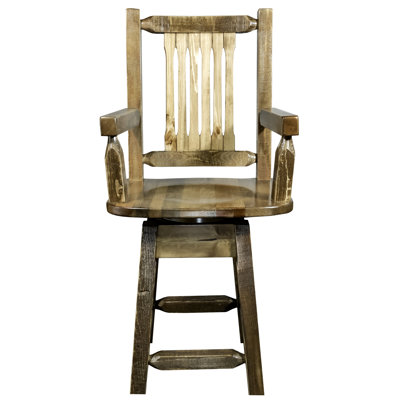 Homestead 24 inch Swivel Bar Stool Finish: Stain and Lacquer Finish