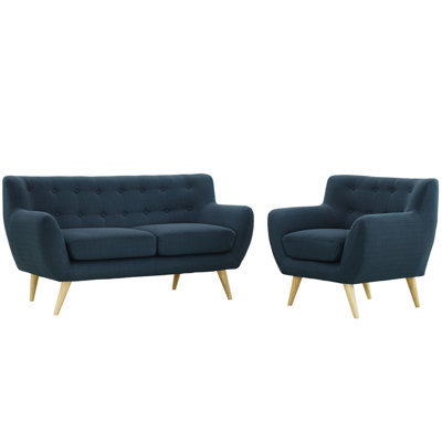 Modway EEI-1783-AZU-SET Remark 2 Piece Living Room Set