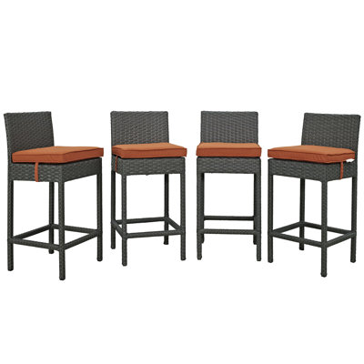 Sojourn 27.5 inch Bar Stool with Cushion Upholstery: Tuscan
