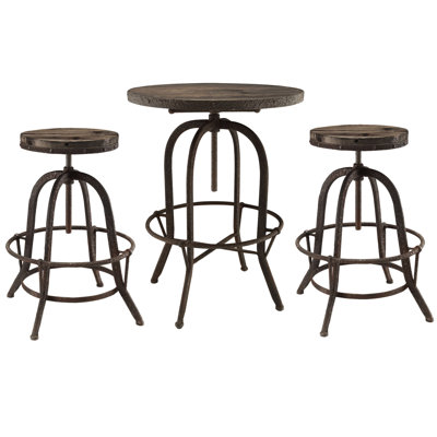 Sylvan 3 Piece Pub Table Set Finish: Brown