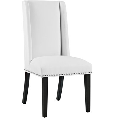 Baron Parsons Chair Upholstery: Vinyl - White