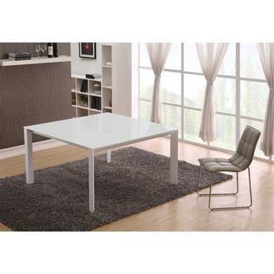Naples Dining Table Color: White