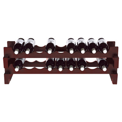 Stackable Rack 18 Bottle Tabletop Wine Rack Finish: Mahogany