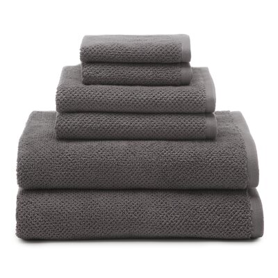 Oasis 6 Piece Organic Towel Set Color Charcoal image