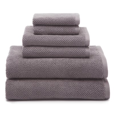 Oasis 6 Piece Organic Towel Set Color Lavender Ash image