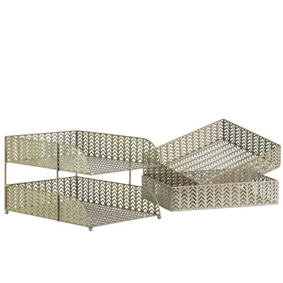 3 Piece Metal Rectangular Office Organizer Body Set 3 Piece Metal Rectangular Office Organizer Body Set