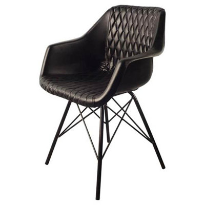 Kyra Arm Chair Upholstery: Black