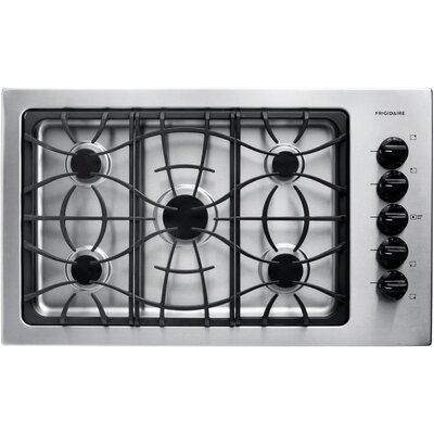 36 Gas Drop-In Cooktop Color: Stainless Steel image