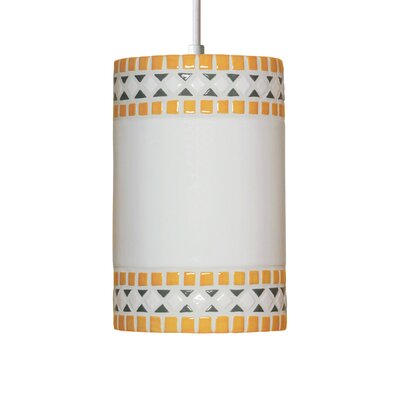 Borders 1 Light Pendant Finish: Sunflower Yellow, Bulb Type: Incandescent