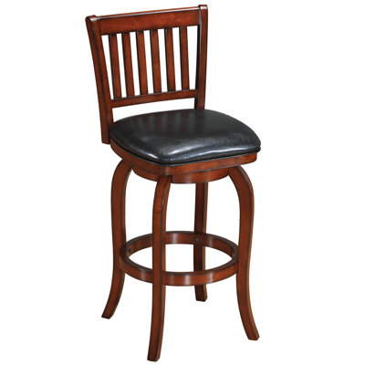 Backed 29 inch Swivel Bar Stool Finish: Cappuccino