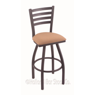 Jackie 30 inch Swivel Bar Stool Finish: Pewter, Upholstery: Axis Summer