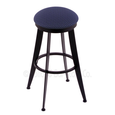 Laser 30 inch Swivel Bar Stool Upholstery: Axis Denim