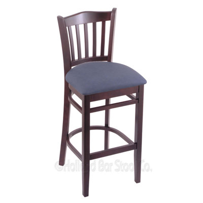 25 inch Bar Stool Upholstery: Rein Bay, Finish: Dark Cherry