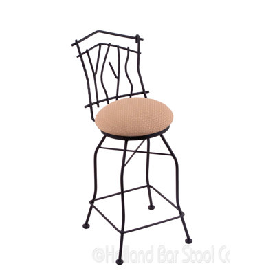 Aspen 25 inch Swivel Bar Stool Upholstery: Axis Summer