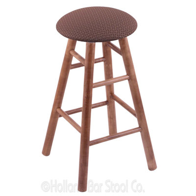 36 inch Swivel Bar Stool Finish: Medium Maple, Upholstery: Axis Willow