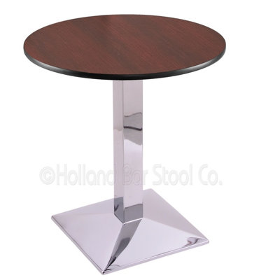 30 inch Pub Table Finish: Chrome, Tabletop Size: 24 inch Dia