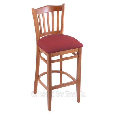 30 inch Bar Stool Finish: Medium, Upholstery: Allante Wine