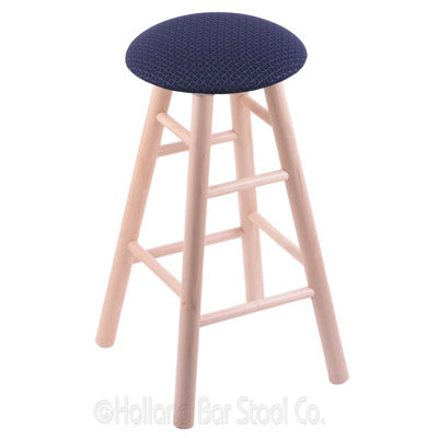 24 inch Swivel Bar Stool Upholstery: Axis Denim, Finish: Natural Maple