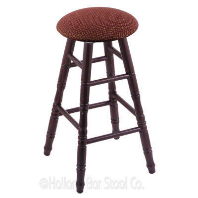30 inch Swivel Bar Stool Upholstery: Axis Paprika, Finish: Dark Cherry Oak