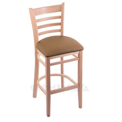 30 inch Bar Stool Upholstery: Allante Beechwood, Finish: Natural