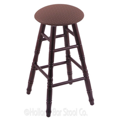 24 inch Swivel Bar Stool Upholstery: Axis Willow, Finish: Dark Cherry Oak