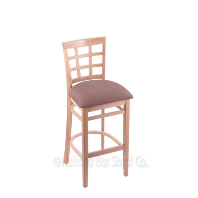 25 inch Bar Stool Upholstery: Axis Willow, Finish: Natural