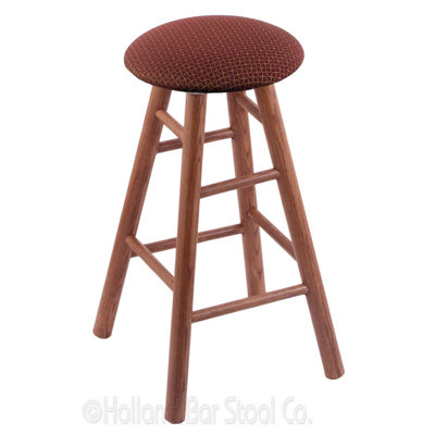 30 inch Swivel Bar Stool Upholstery: Axis Paprika, Finish: Medium Oak