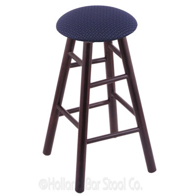 36 inch Swivel Bar Stool Upholstery: Axis Denim, Finish: Dark Cherry Maple