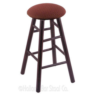 30 inch Swivel Bar Stool Upholstery: Axis Paprika, Finish: Dark Cherry Maple