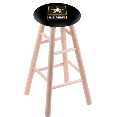 18 inch Bar Stool with Cushion Finish: Natural