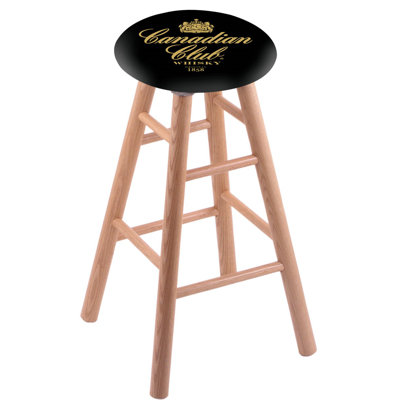 24 inch Bar Stool with Cushion Finish: Natural