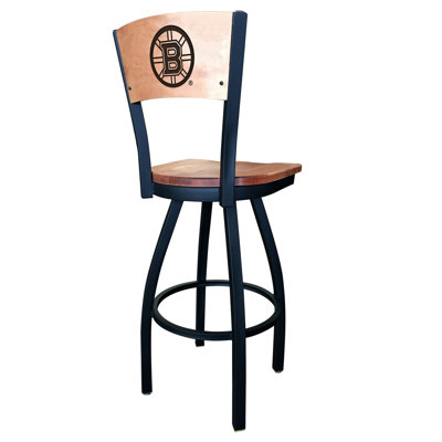 NHL Swivel Bar Stool with Cushion Upholstery: Black Vinyl, NHL Team: Montreal Canadiens