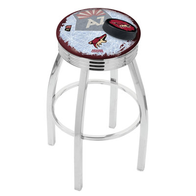 NHL 25 inch Swivel Bar Stool with Cushion NHL Team: Arizona Coyotes