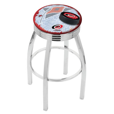 NHL 25 inch Swivel Bar Stool with Cushion NHL Team: Carolina Hurricanes