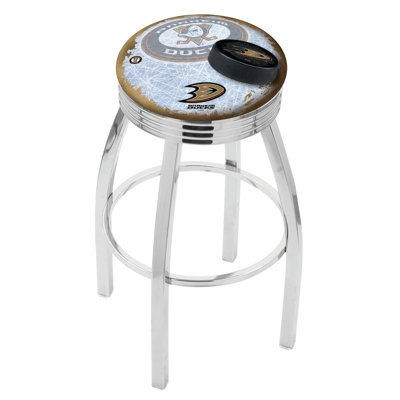 NHL 25 inch Swivel Bar Stool with Cushion NHL Team: Anaheim Ducks