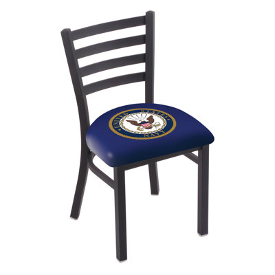U.S. Armed Forces Stationary Side Chair Upholstery: Blue, Branch: U.S. Navy