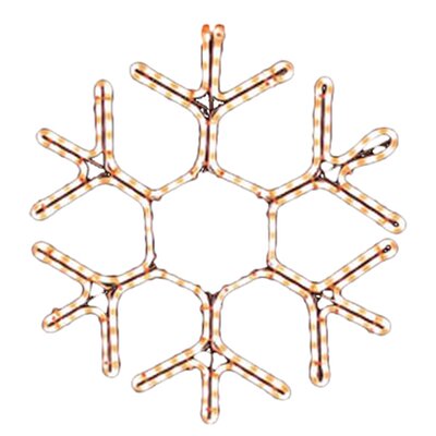 Snowflake Holiday Outdoor Lighting Motif Rope Light Size: 36