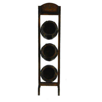 3 Bottle Floor Wine Rack
