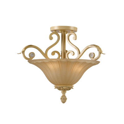 Winslow 3 Light Semi Flush Mount Finish: Champagne