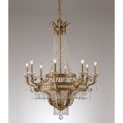 Traditional Classic 12 Light Crystal Candle Chandelier