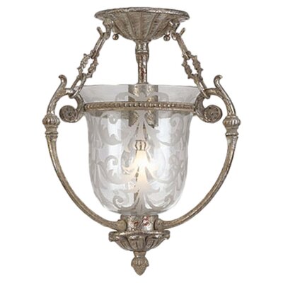 La Vella 1 Light Semi Flush Mount Finish: Aged Silver