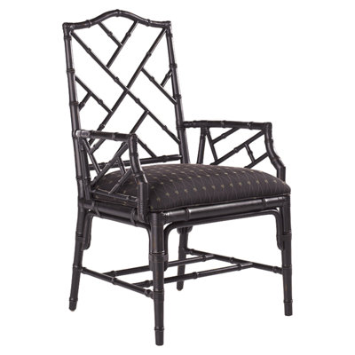 Island Estate Ceylon Arm Chair (Set of 2) Finish: Noche