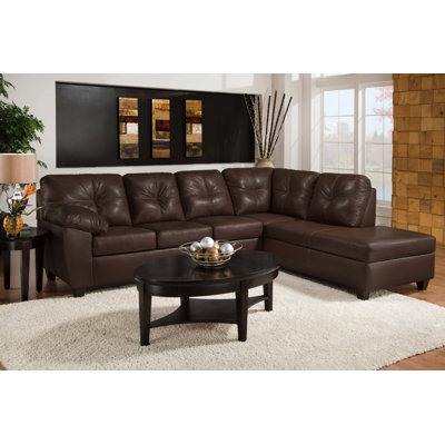 181474-4110-SEC-S-TM Chelsea Home Thomas Mahogany Sectionals