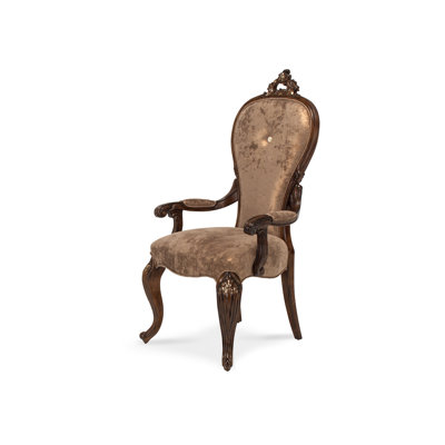 Platine De Royale Arm Chair Finish: Light Espresso