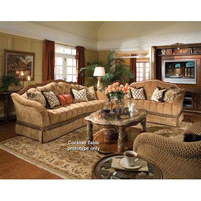 Michael Amini 72815-GREEN-55 Villa Valencia Living Room Collection