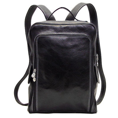 Milano Leather Backpack Color: Black image