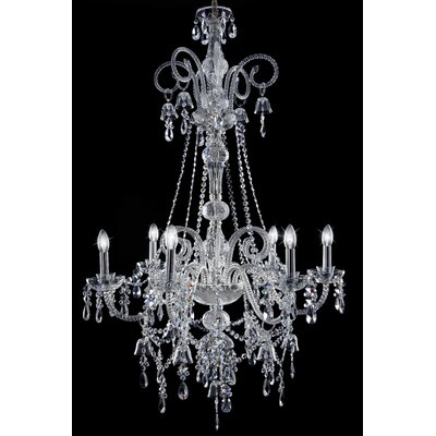 Arabesque 6 Light Crystal Chandelier